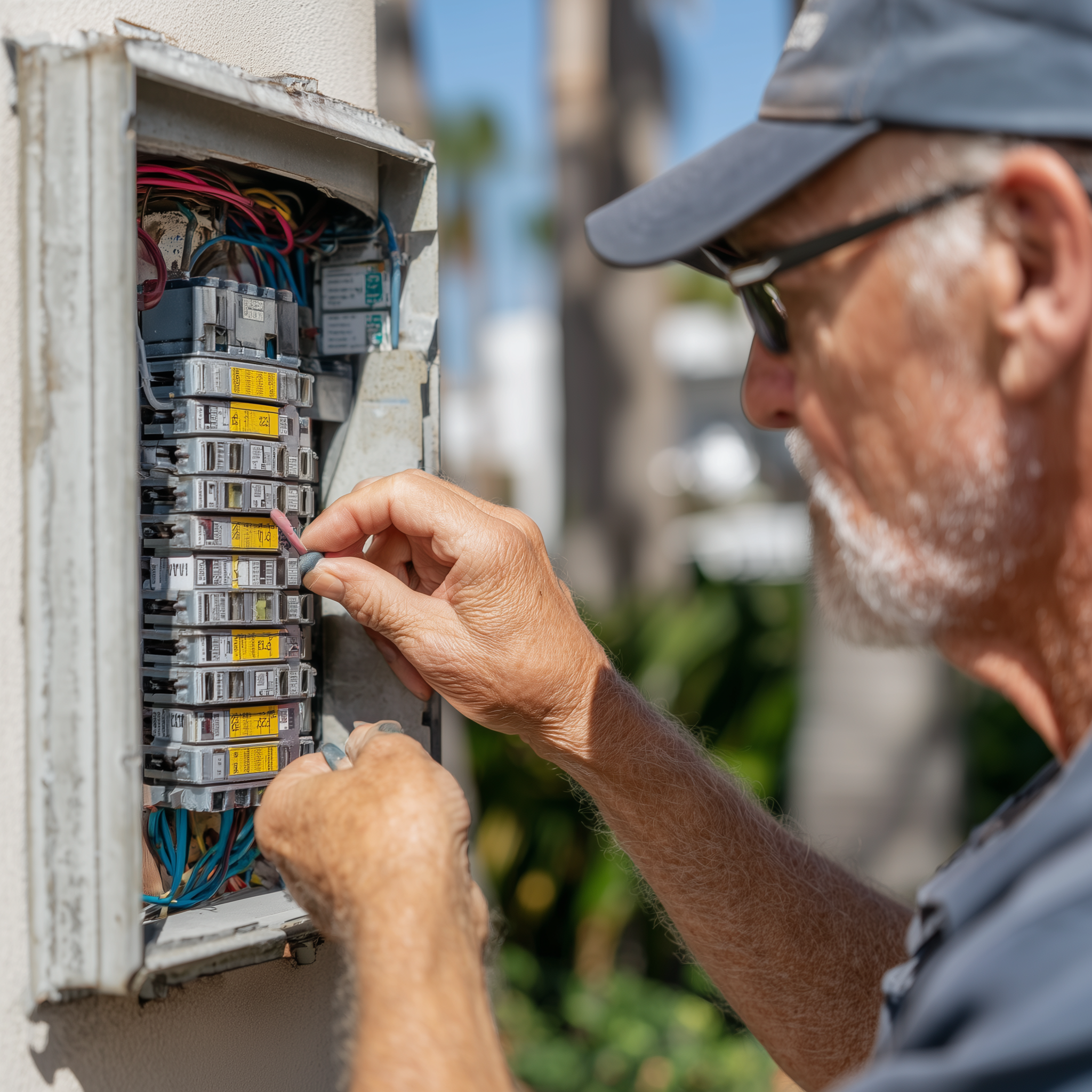 multicolored circuit breaker